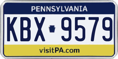 PA license plate KBX9579