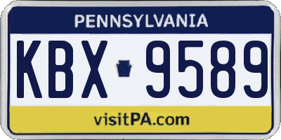 PA license plate KBX9589