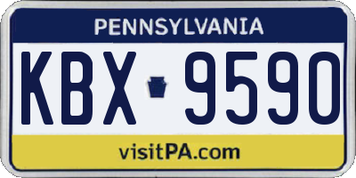 PA license plate KBX9590