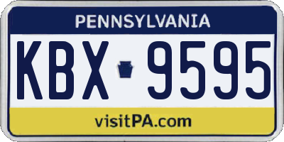 PA license plate KBX9595