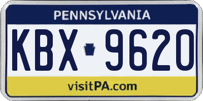 PA license plate KBX9620