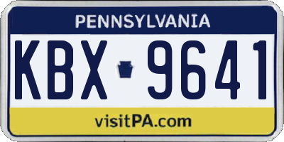 PA license plate KBX9641