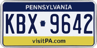 PA license plate KBX9642