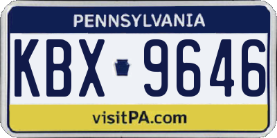 PA license plate KBX9646