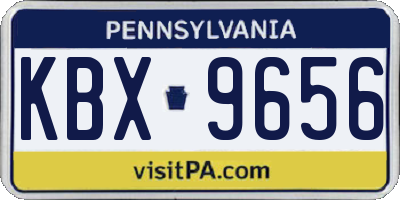 PA license plate KBX9656