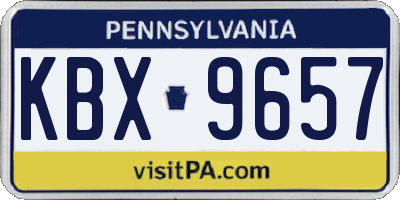 PA license plate KBX9657