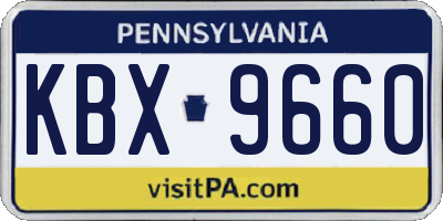 PA license plate KBX9660