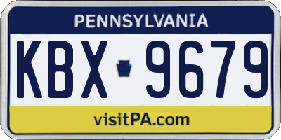 PA license plate KBX9679