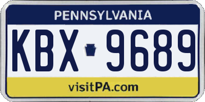 PA license plate KBX9689