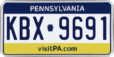 PA license plate KBX9691