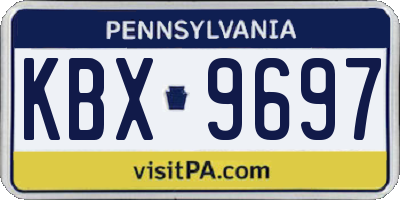 PA license plate KBX9697