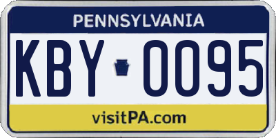 PA license plate KBY0095