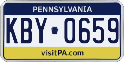 PA license plate KBY0659