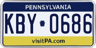 PA license plate KBY0686