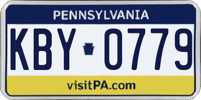 PA license plate KBY0779