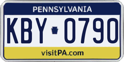 PA license plate KBY0790