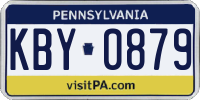 PA license plate KBY0879