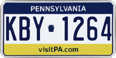 PA license plate KBY1264
