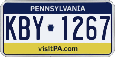 PA license plate KBY1267