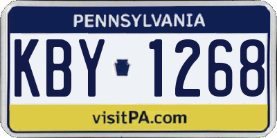 PA license plate KBY1268