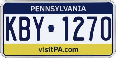 PA license plate KBY1270