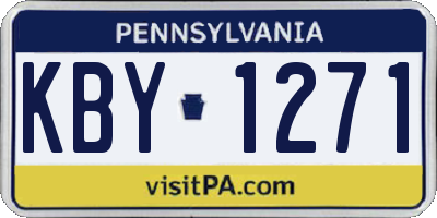 PA license plate KBY1271