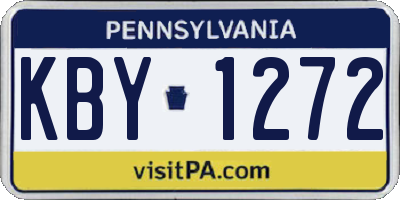 PA license plate KBY1272