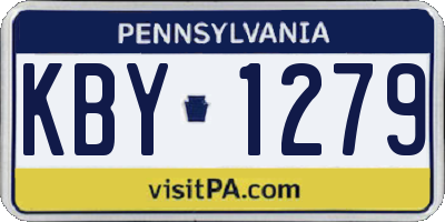 PA license plate KBY1279