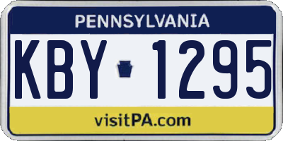PA license plate KBY1295