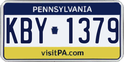PA license plate KBY1379