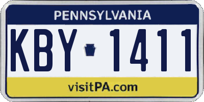 PA license plate KBY1411