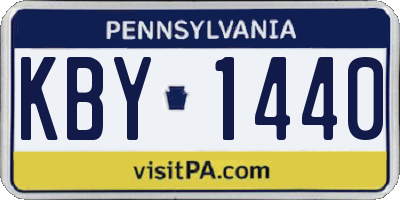 PA license plate KBY1440