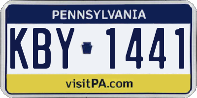 PA license plate KBY1441
