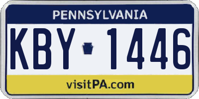 PA license plate KBY1446