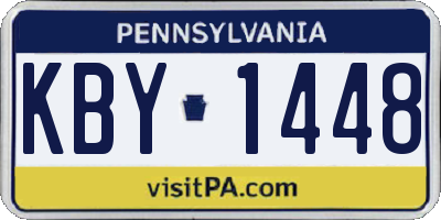PA license plate KBY1448