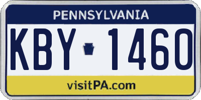 PA license plate KBY1460