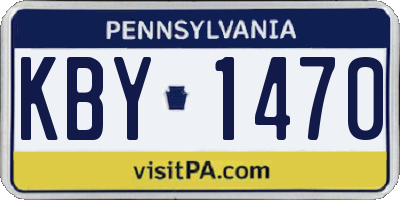 PA license plate KBY1470