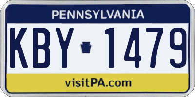 PA license plate KBY1479
