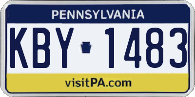 PA license plate KBY1483