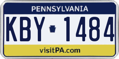 PA license plate KBY1484