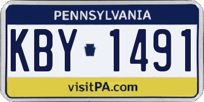PA license plate KBY1491