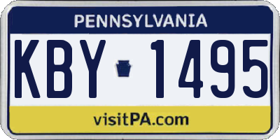 PA license plate KBY1495