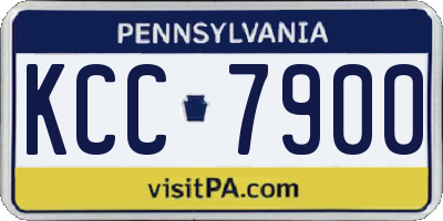 PA license plate KCC7900