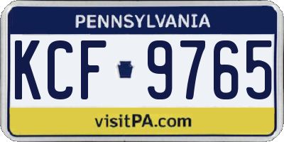 PA license plate KCF9765