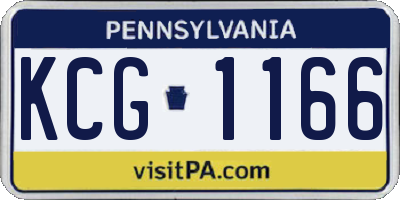 PA license plate KCG1166