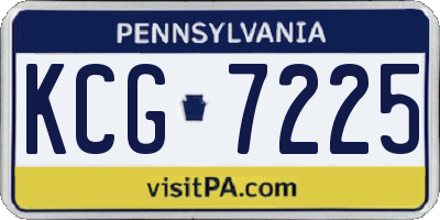 PA license plate KCG7225