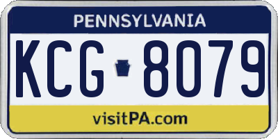 PA license plate KCG8079