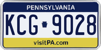 PA license plate KCG9028