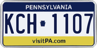 PA license plate KCH1107