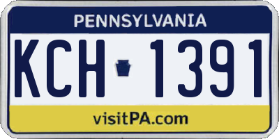PA license plate KCH1391